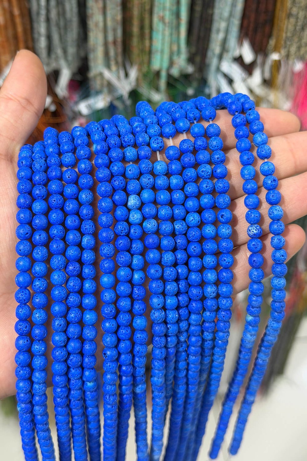 Lav Taşı Küre Kesim Mat Lacivert 6mm Doğal Taş Dizi [AA]
