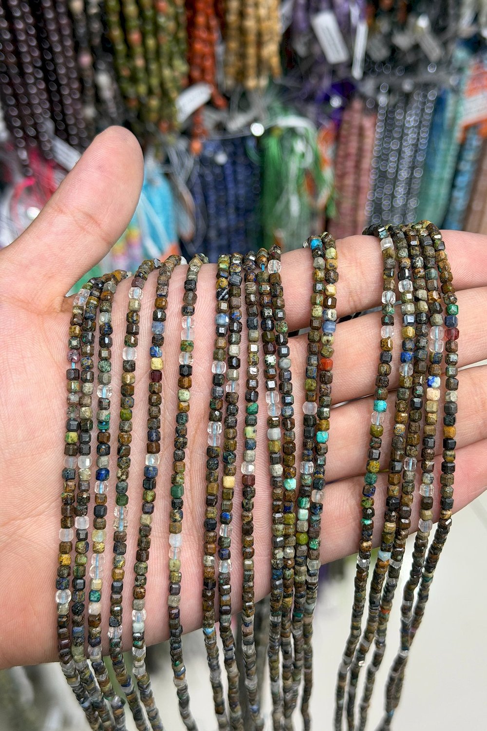 Melek Taşı Küre Faset Kesim 2mm Doğal Taş Dizi
