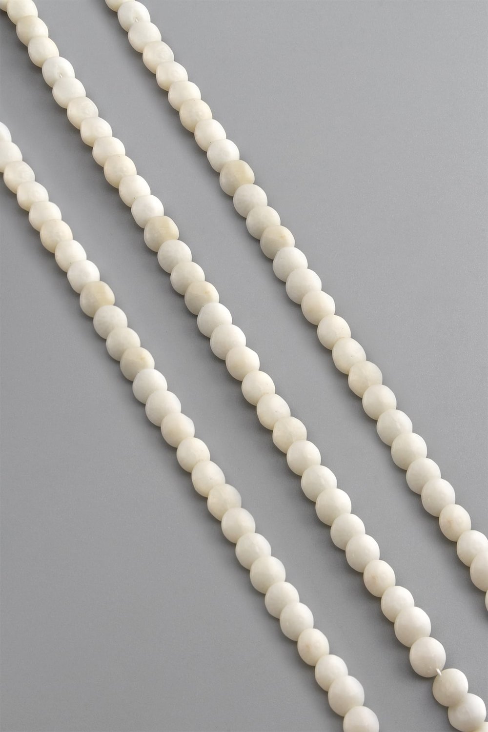 Coral Natural Stone White Circle Washer Cut 7x3mm String Of Beads