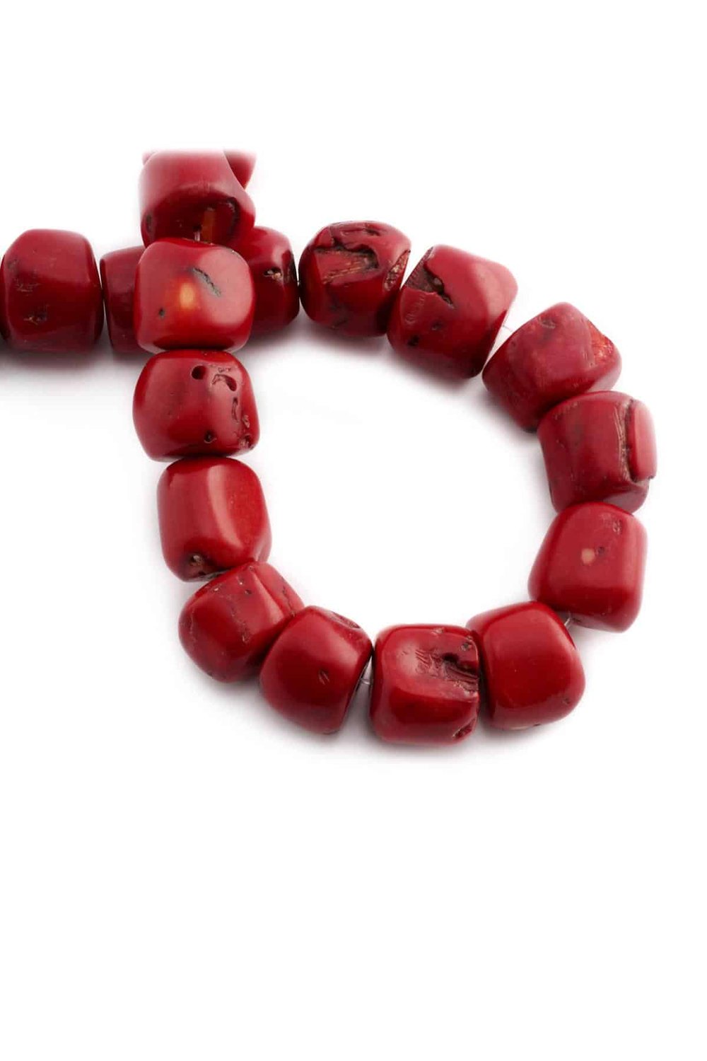 Coral Natural Stone String Of Beads