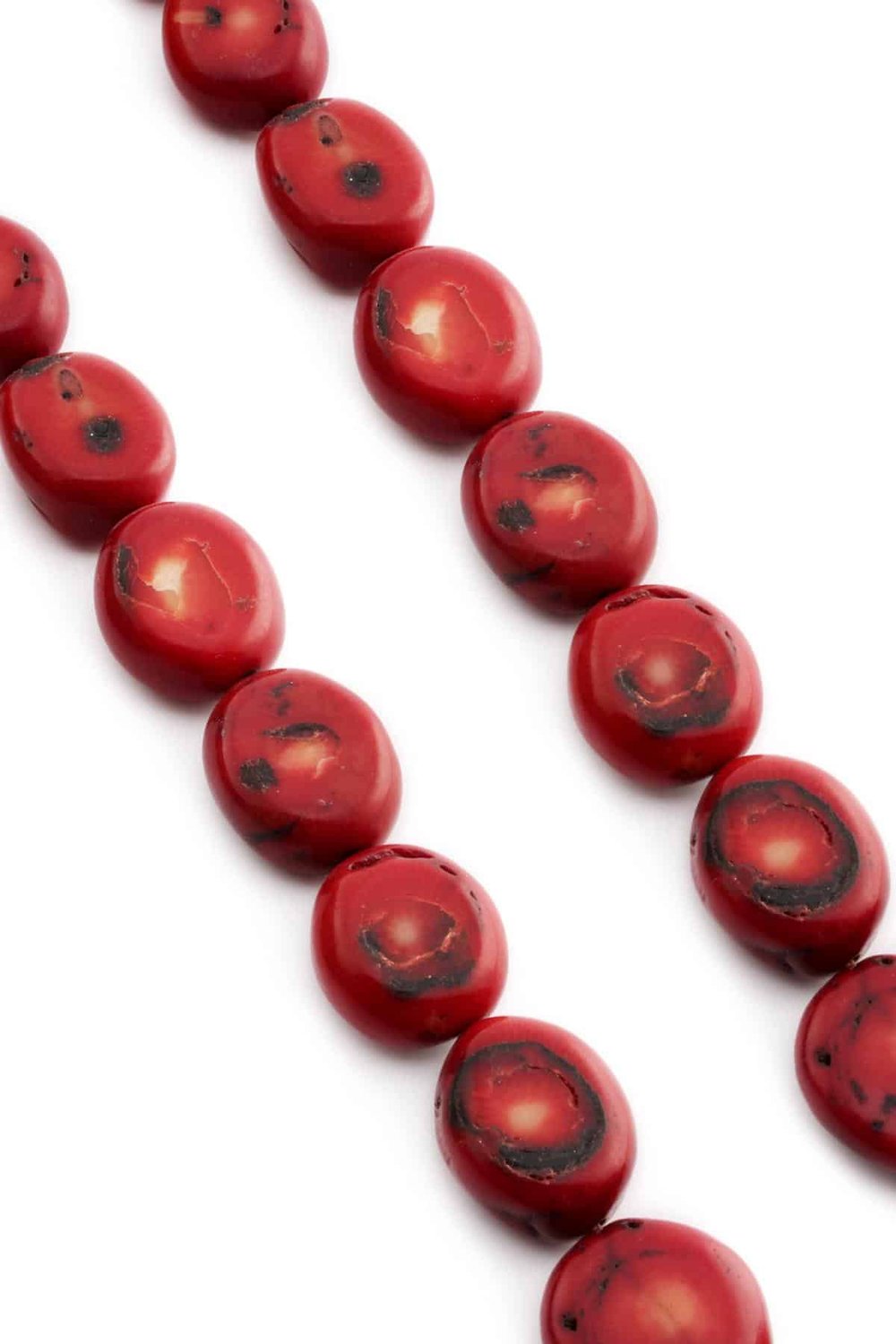 Mercan Taşı Amorf Kesim Parlak Kırmızı 22x27mm Doğal Taş Dizi [AA]