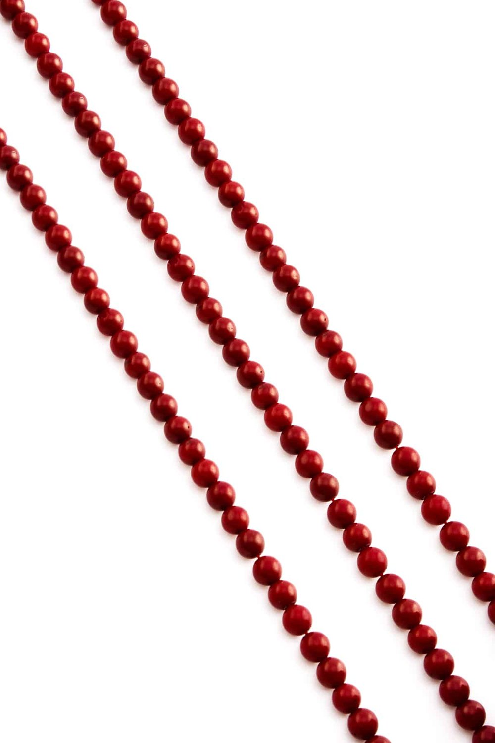 Mercan Taşı Küre Kesim Parlak Kırmızı 6mm Doğal Taş Dizi [AA]