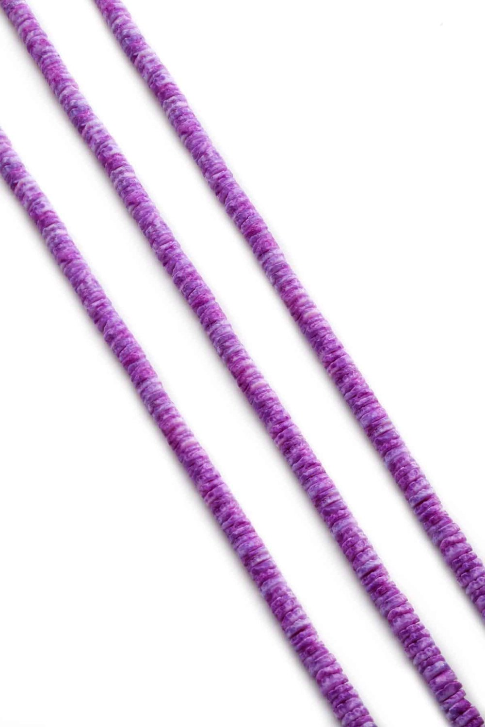 Coral Stone Rondelle-Cut Matte Purple 6x2mm Bead Strand [AB+]