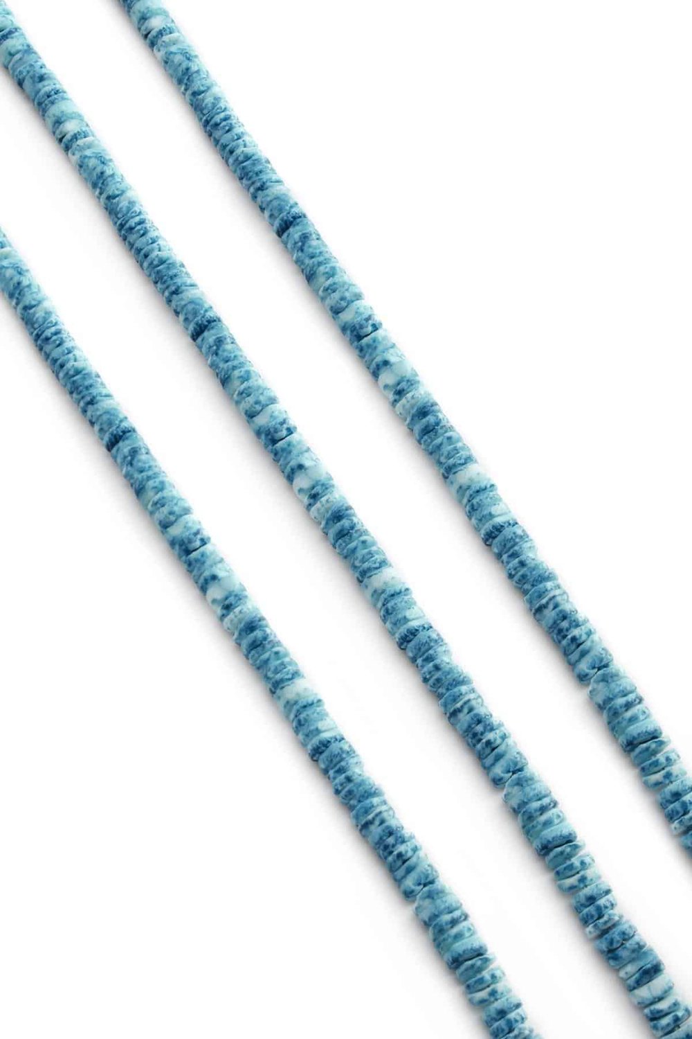 Mercan Taşı Rondela Kesim Parlak Mavi 6x2mm Doğal Taş Dizi [AB+]