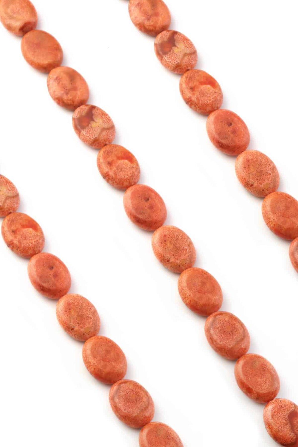 Çim Mercan Taşı Yuvarlak Kesim Parlak Pembe 16x20mm Doğal Taş Dizi [AA]