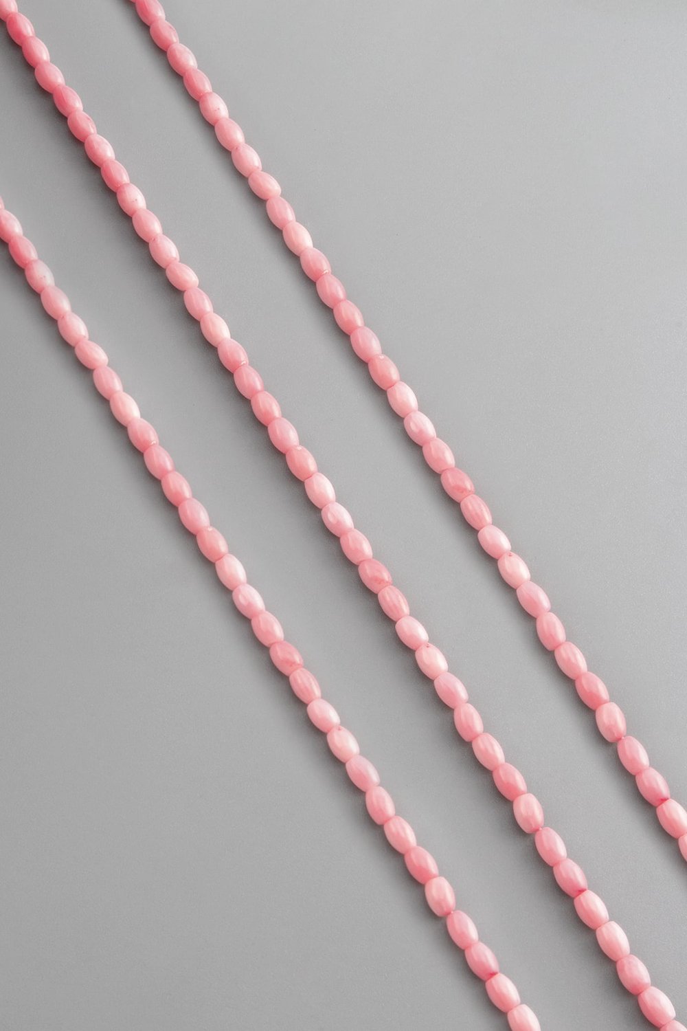 Mercan Taşı Arpa Kesim Pembe 4x5mm Doğal Taş Dizi