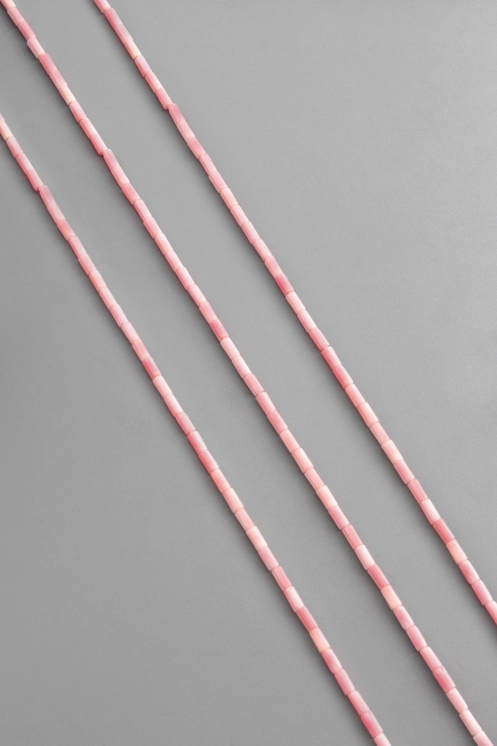 Mercan Taşı Silindir Kesim Parlak Pembe 2x4mm Doğal Taş Dizi [AA]