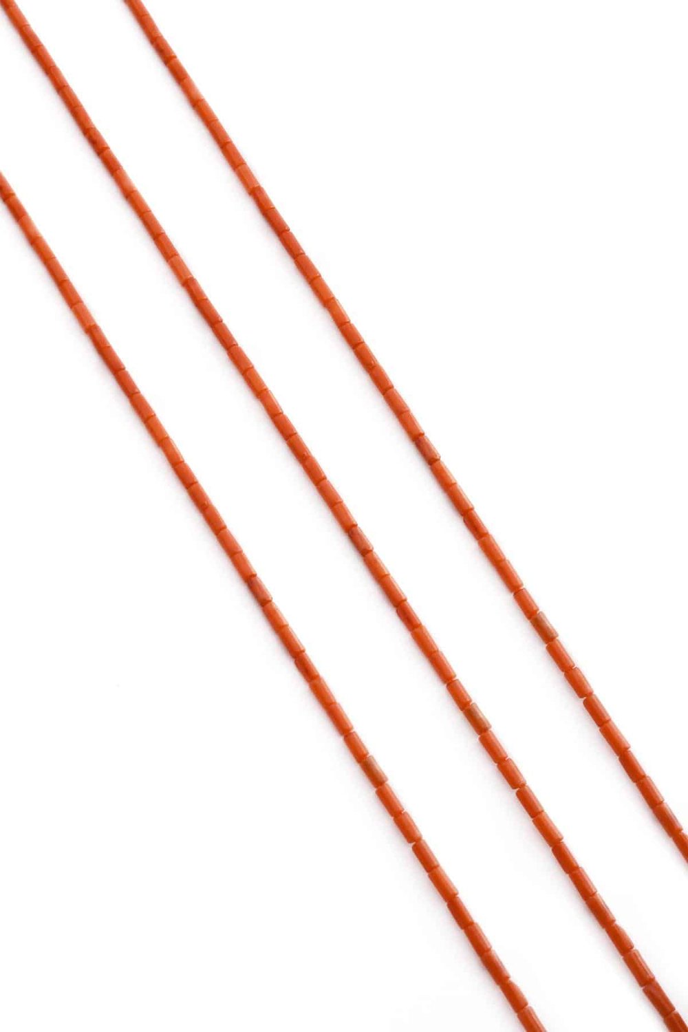 Mercan Taşı Silindir Kesim 2x4mm Doğal Taş Dizi