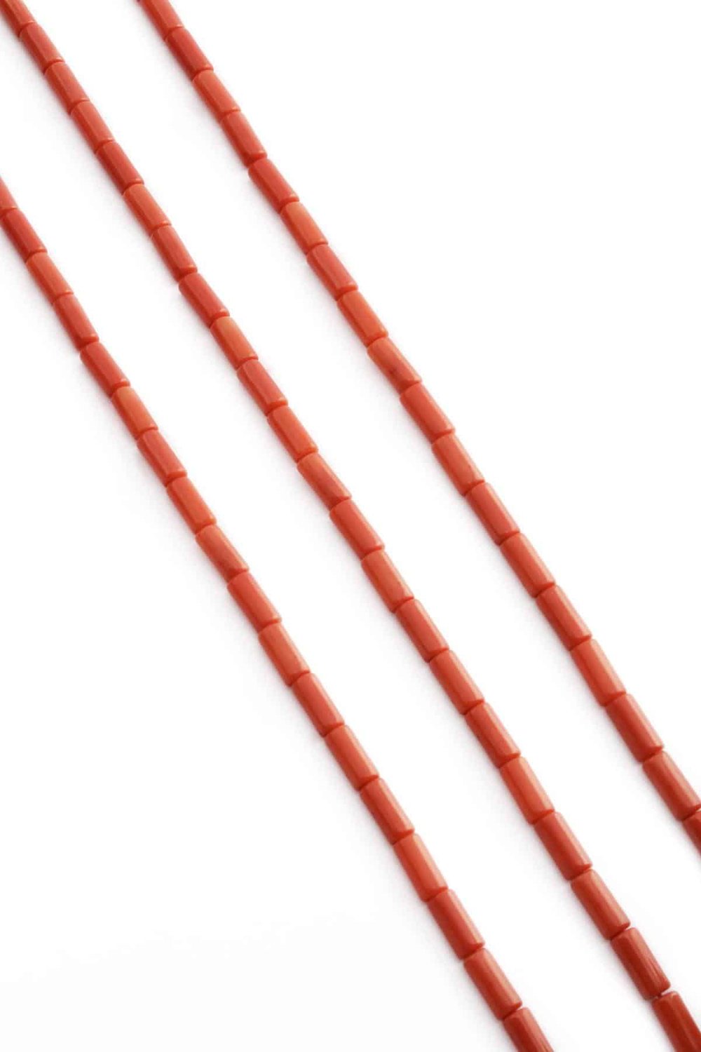 Mercan Taşı Silindir Kesim 4x8mm Doğal Taş Dizi