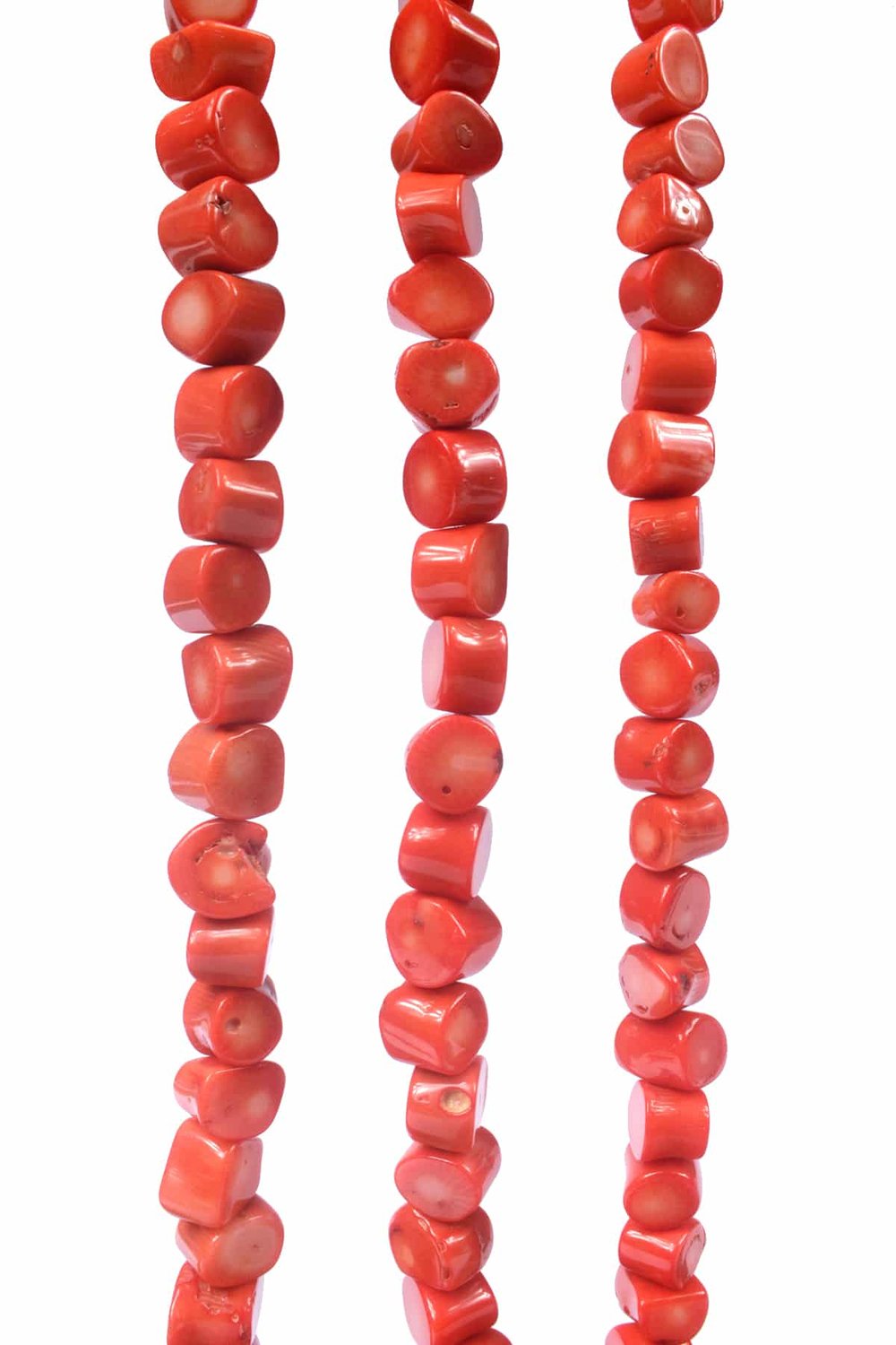Coral Orange Natural Stone String Of Beads
