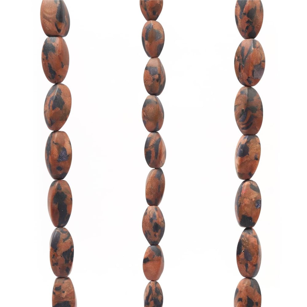 Obsidian Natural Stone 20x10mm String Of Beads