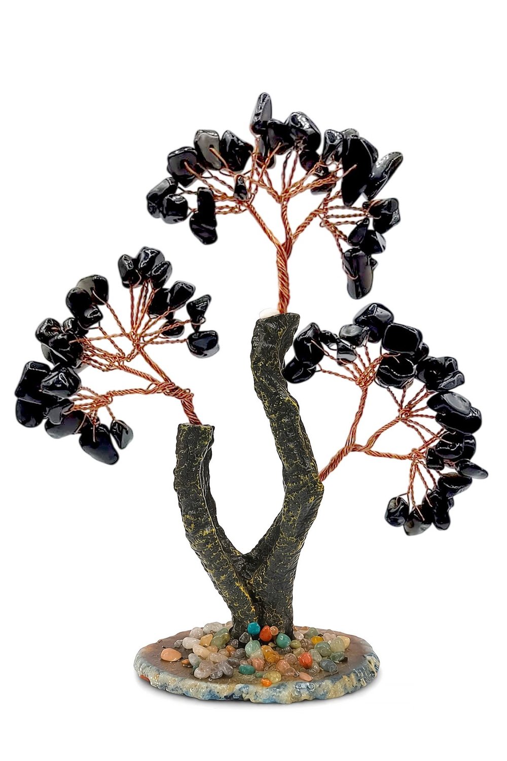 Obsidian Stone Handmade 8x17 cm Decorative Tree of Life