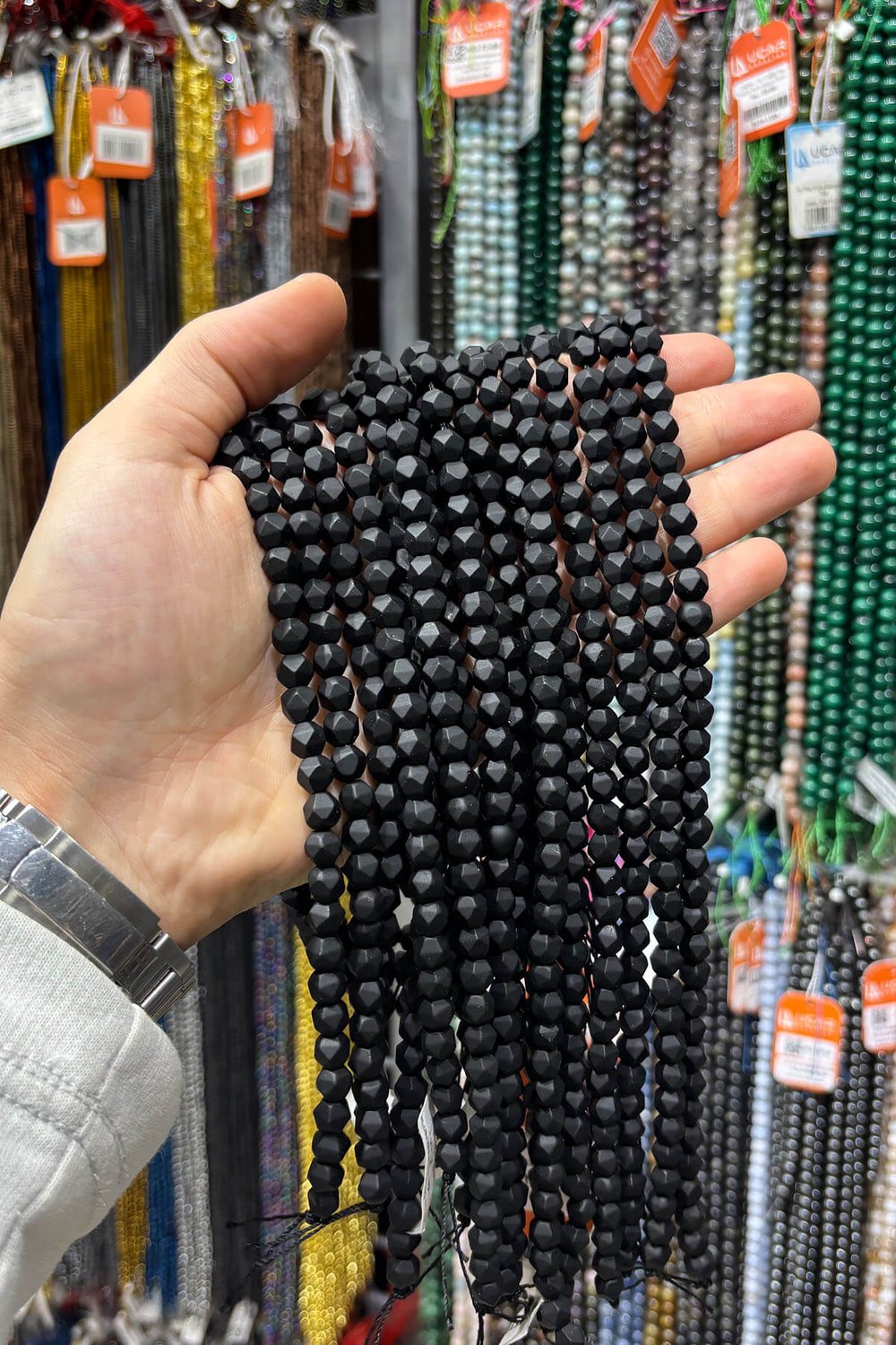 Oniks Taşı Hegzagonal Kesim 8mm Doğal Taş Dizi