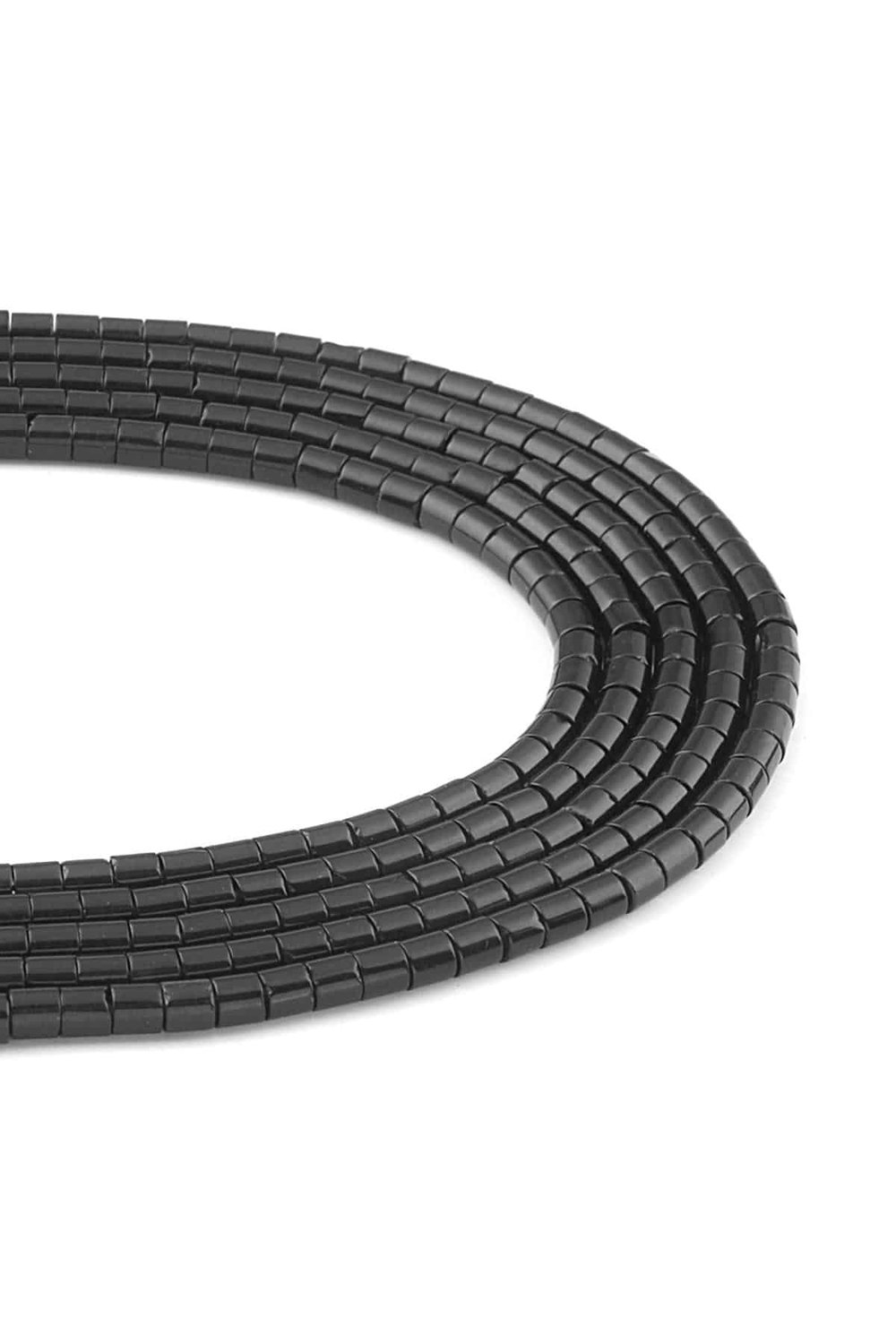 Onyx Natural Stone Cylinder Cut 4x4mm String Of Beads