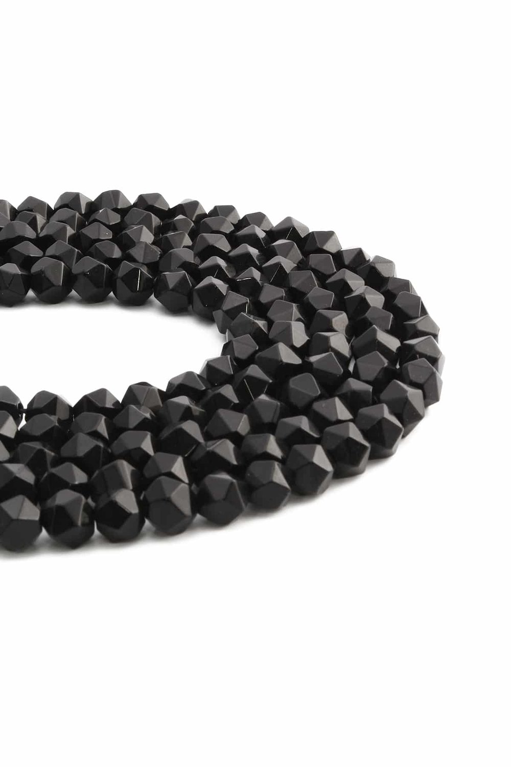 Onyx Squeezing Natural Stone Hexagonal Cut 10mm String Of Beads