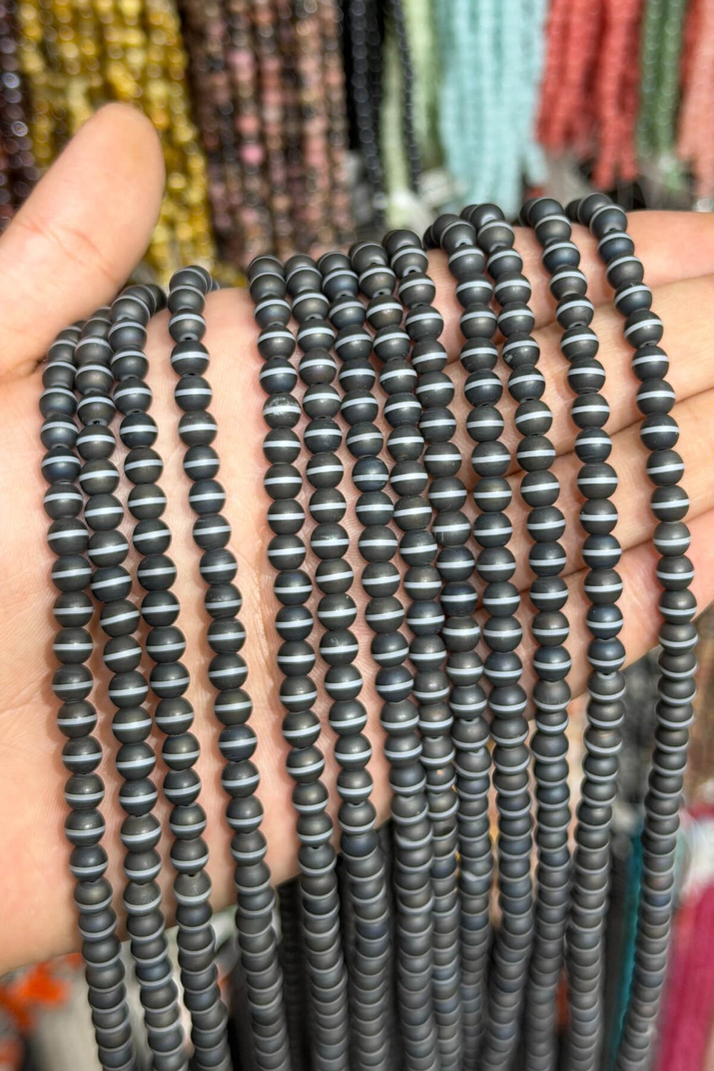 Oniks Taşı Küre Kesim Mat 6mm Doğal Taş Dizi [B]