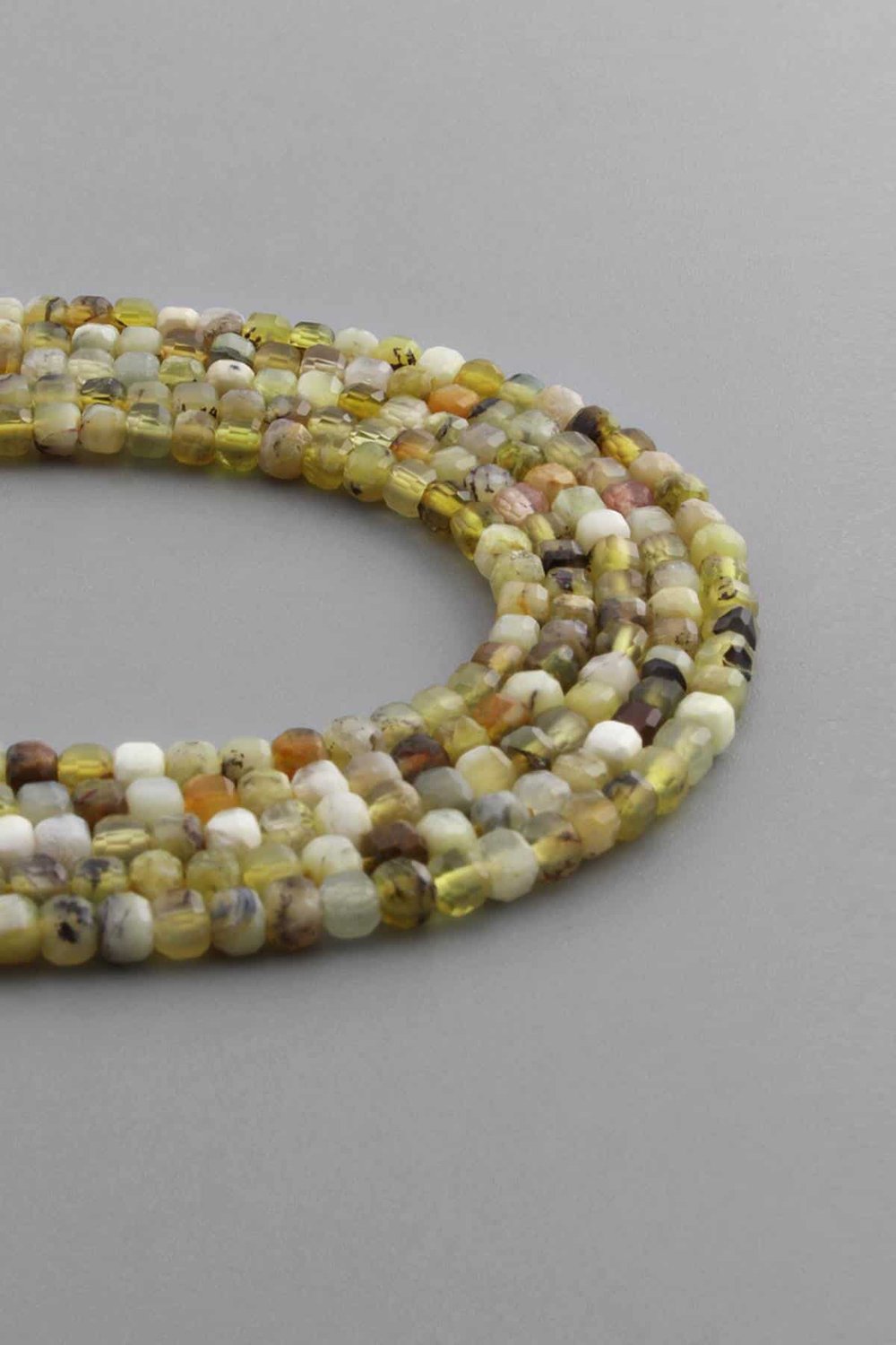 Opal Taşı Küp Kesim Parlak Sarı 3x3mm Doğal Taş Dizi