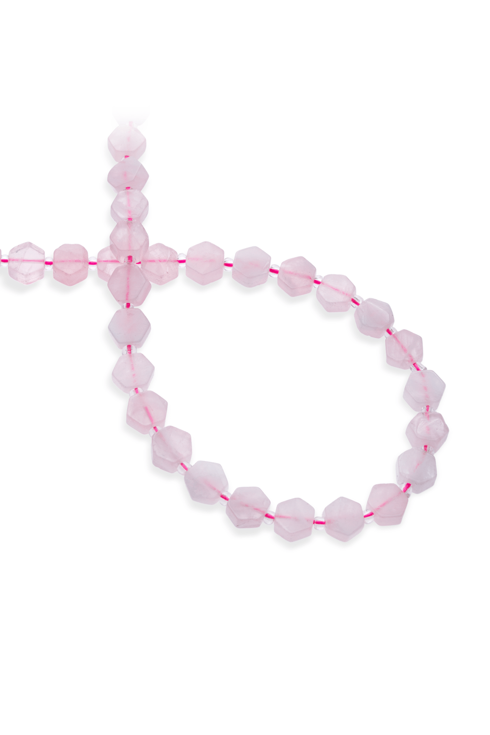Pembe Kuvars Taşı 9x5mm Doğal Taş Dizi