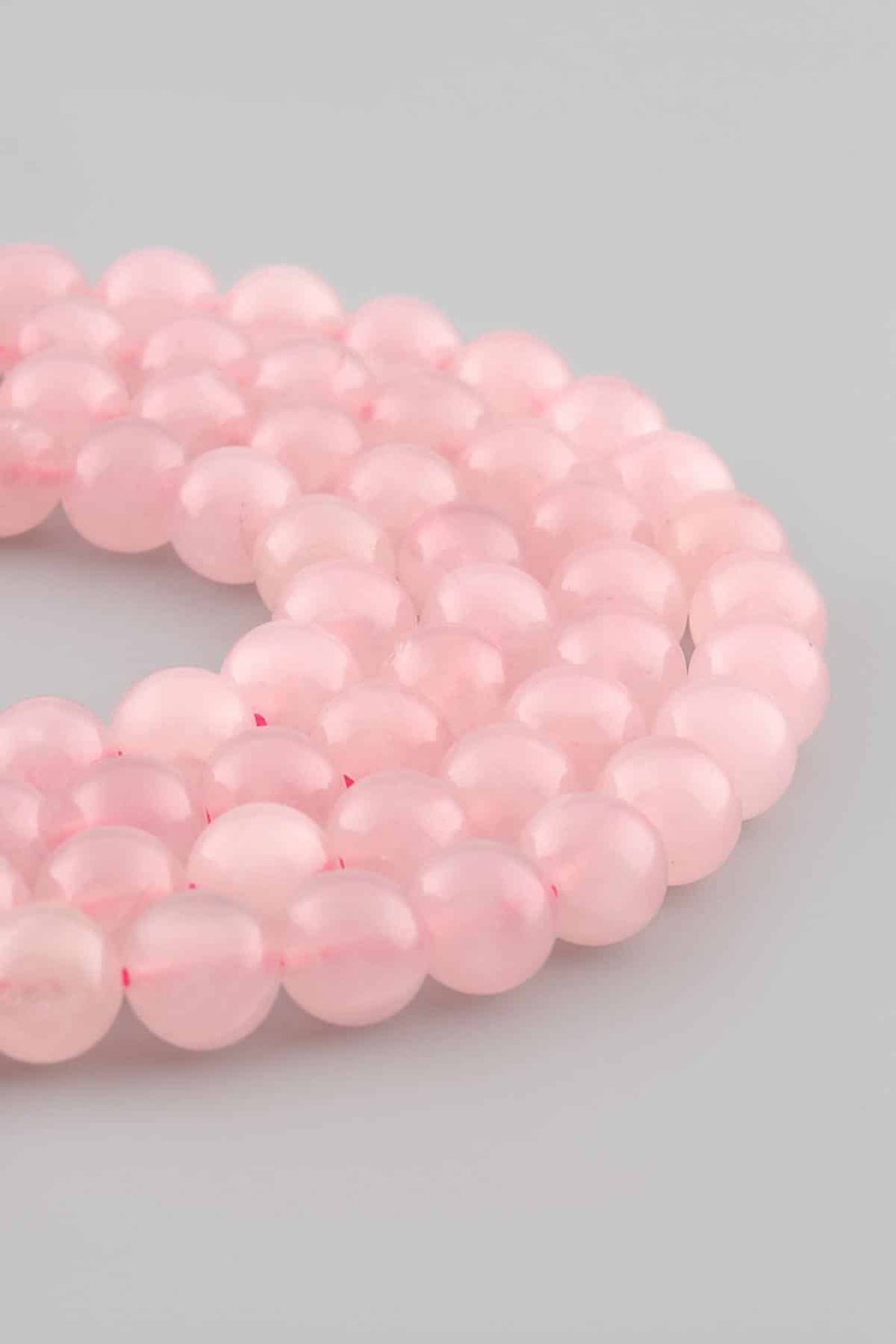 Pembe Kuvars Taşı Küre Kesim Parlak 10mm Doğal Taş Dizi [AB+]