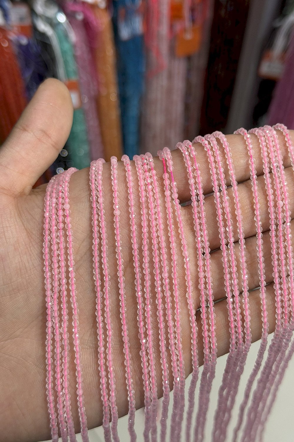 Pembe Kuvars Taşı Küre Kesim Parlak 2mm Doğal Taş Dizi