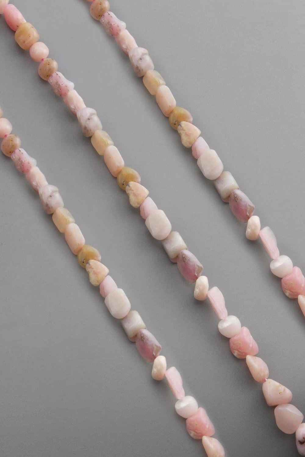 Opal Taşı Tımbıl Kesim Parlak Pembe 6x8mm Doğal Taş Dizi [AA]