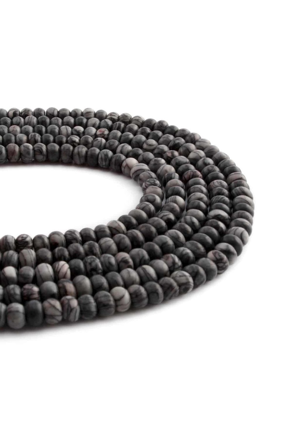Picasso Jasper Natural Stone Dore Cut 6x2mm String Of Beads