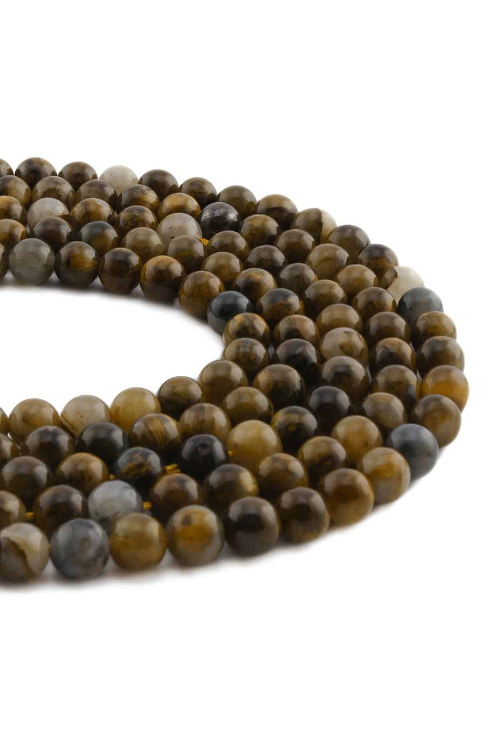 Pietersite Natural Stone Shiny Globe Cut 6mm String Of Beads