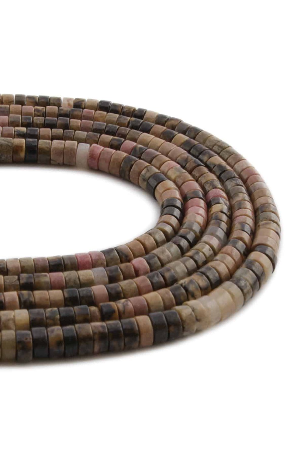 Rodonit Natural Stone Shiny Mix Dore Cut 4x2mm String Of Beads