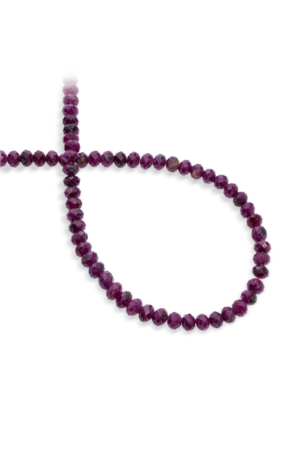 Ruby Doğal Taş Rondela Kesim 4x6mm Dizi