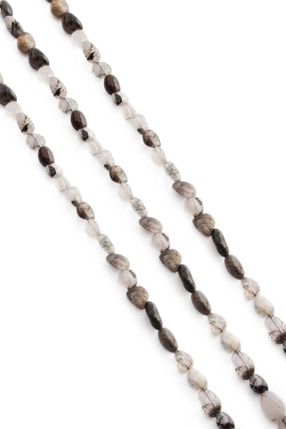 Rutil Kuvars Taşı Tımbıl Kesim Parlak 6x8mm Doğal Taş Dizi [AA]