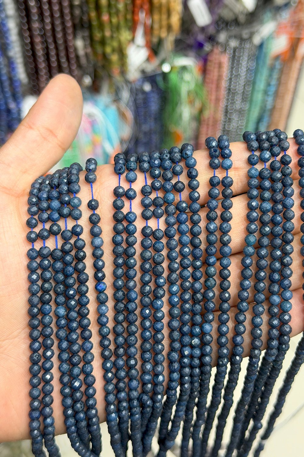 Safir Taşı Faset Kesim 4mm Doğal Taş Dizi
