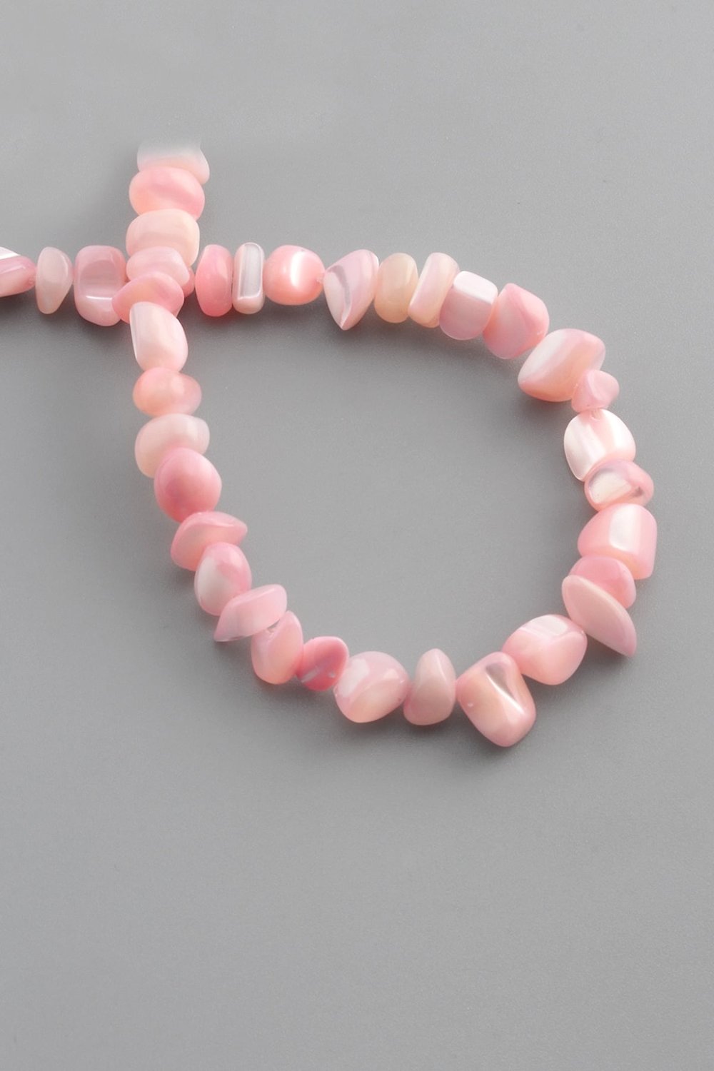 Sedef Taşı Amorf Kesim Parlak Açık Pembe 8x5mm Doğal Taş Dizi [AA]