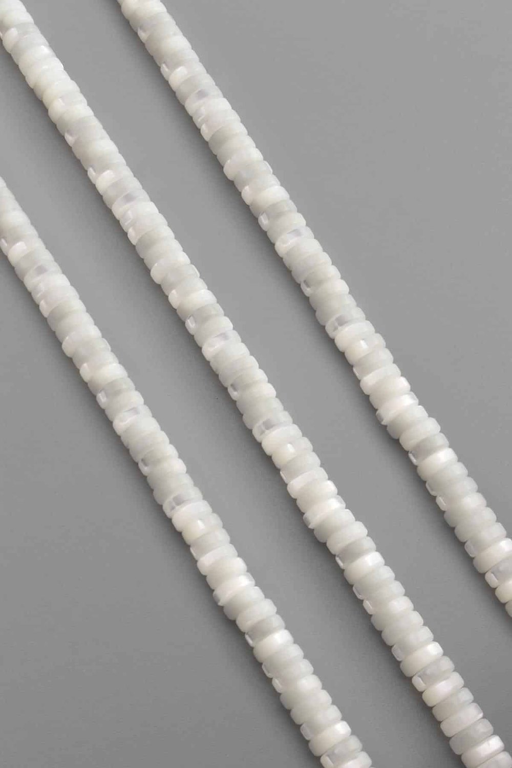 Sedef Doğal Taş Parlak Beyaz Dore Kesim 6x2mm Dizi [Aa]