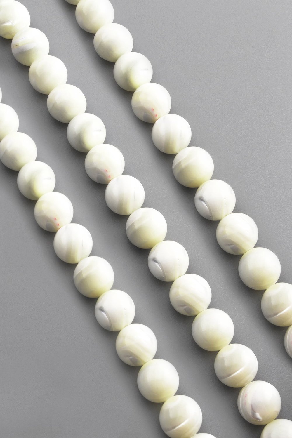 Sedef Taşı Küre Kesim Parlak Beyaz 12mm Doğal Taş Dizi [AA]