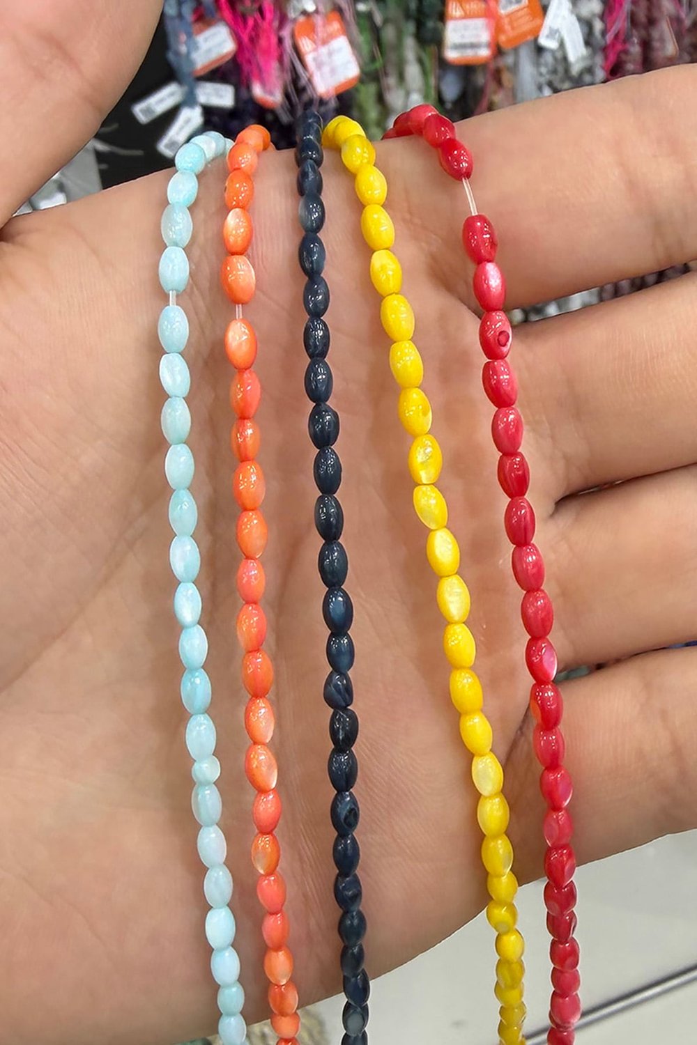 Sedef Taşı 3x5mm Çavuş Kesim Doğal Taş Diziler