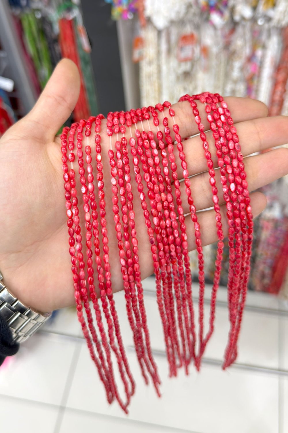 Sedef Taşı 3x5mm Çavuş Kesim Doğal Taş Diziler