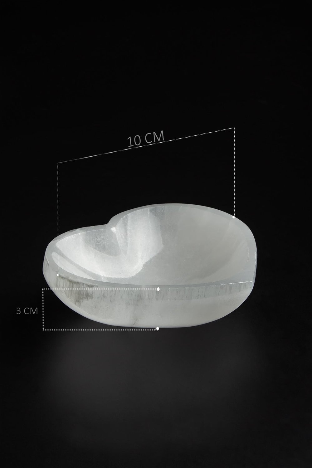 Selenit Kalp Kase 10cm