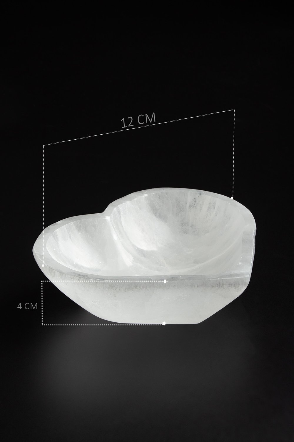 Selenit Kalp Kase 12cm