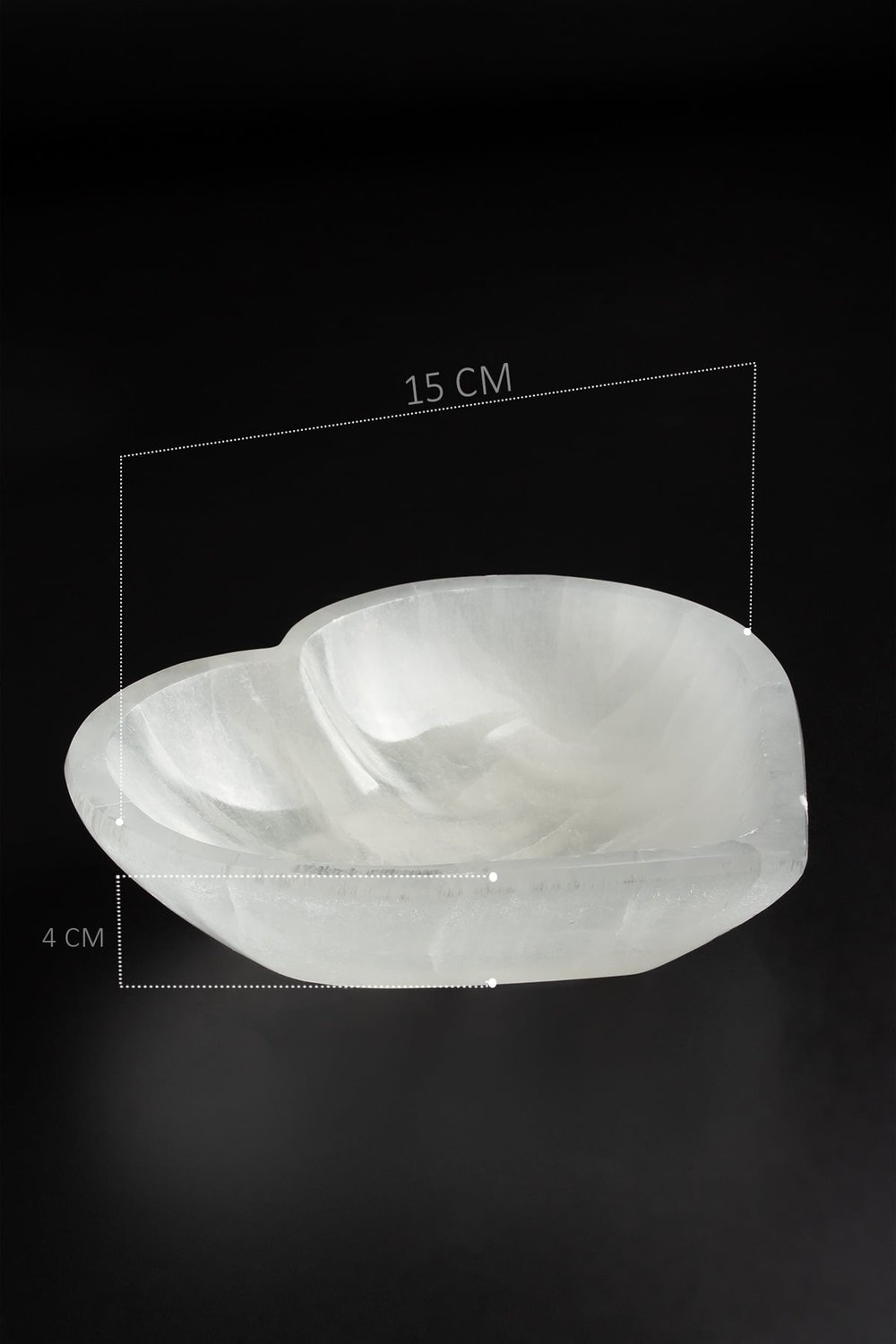 Selenit Kalp Kase 15cm