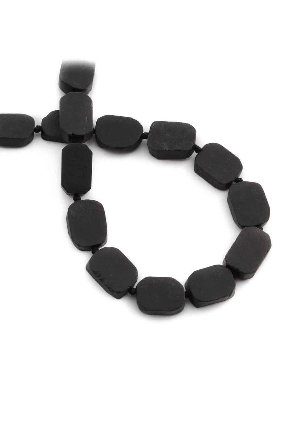 Shungite Natural Stone Oval Cut 12x15mm String Of Beads
