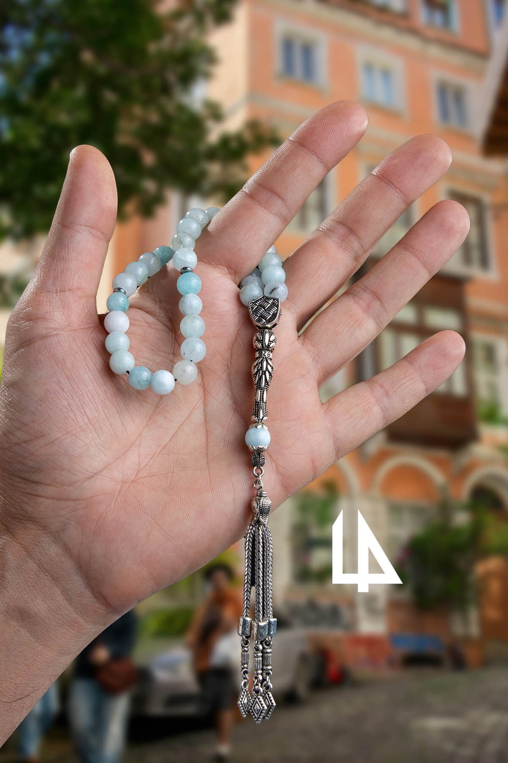 Sıkma Doğal Taş Küre Kesim 33 lü 8mm Tesbih