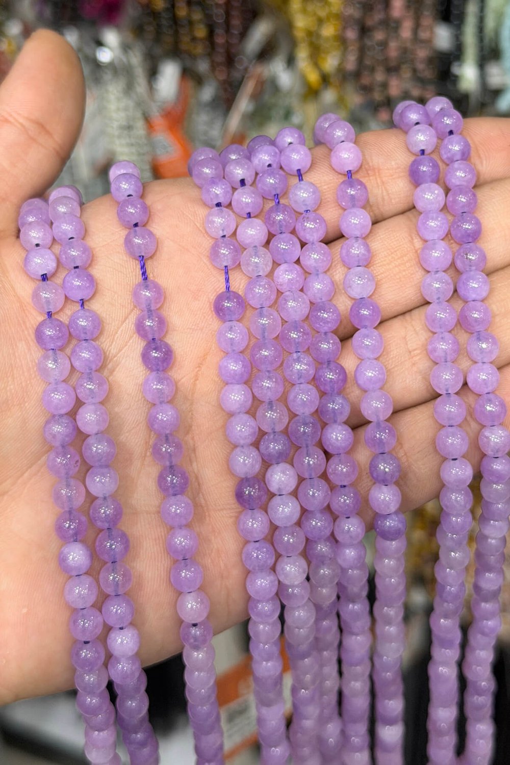 Sıkma Taşı Küre Kesim Parlak Karışık 6mm Doğal Taş Dizi