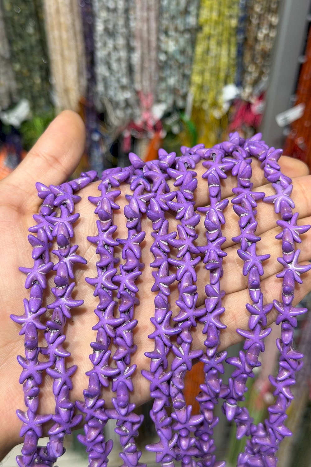 Sıkma Turkuaz Taşı Mor 12x14mm Doğal Taş Dizi