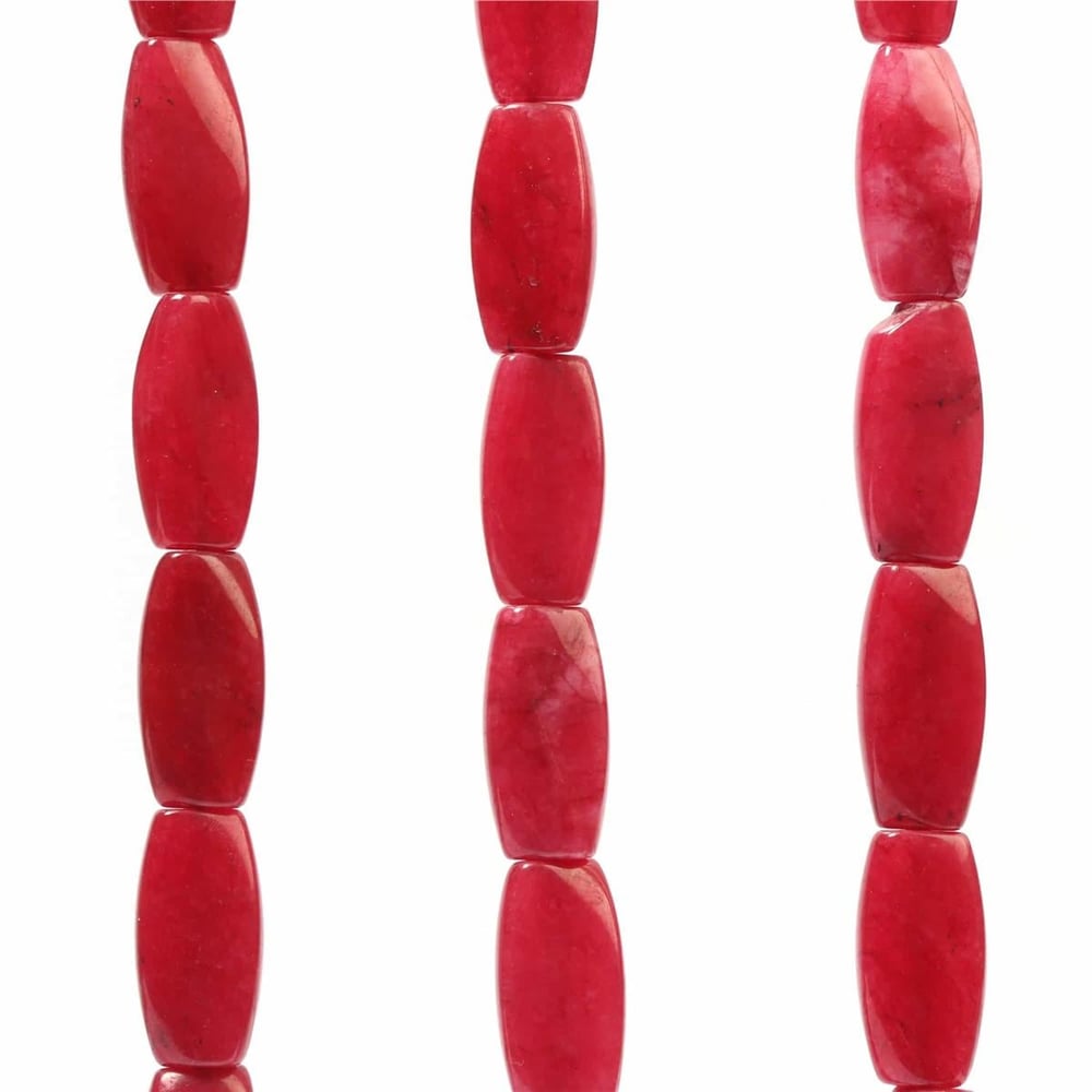 Squeezing Ruby Natural Stone 15x30mm String Of Beads
