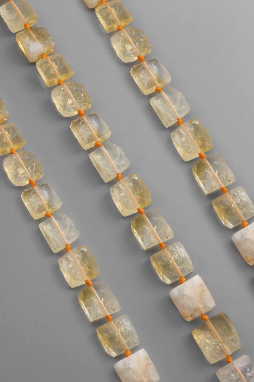 Sitrin Taşı Yassı Kare Kristal Kesim 14x7mm Doğal Taş Dizi