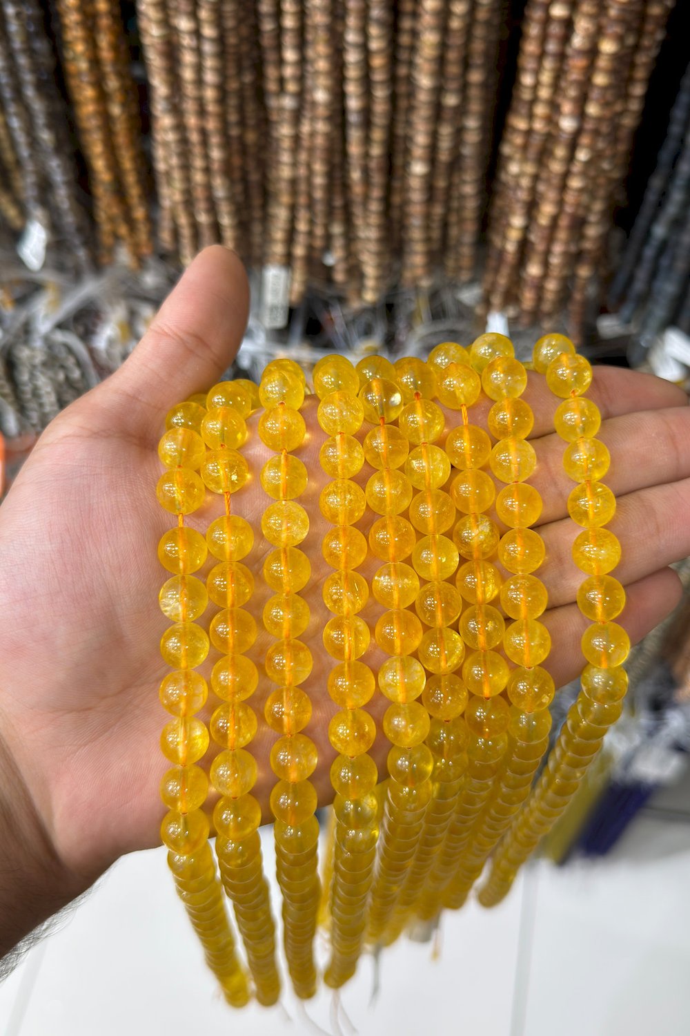 Sitrin Taşı Küre Kesim 10mm Doğal Taş Dizi
