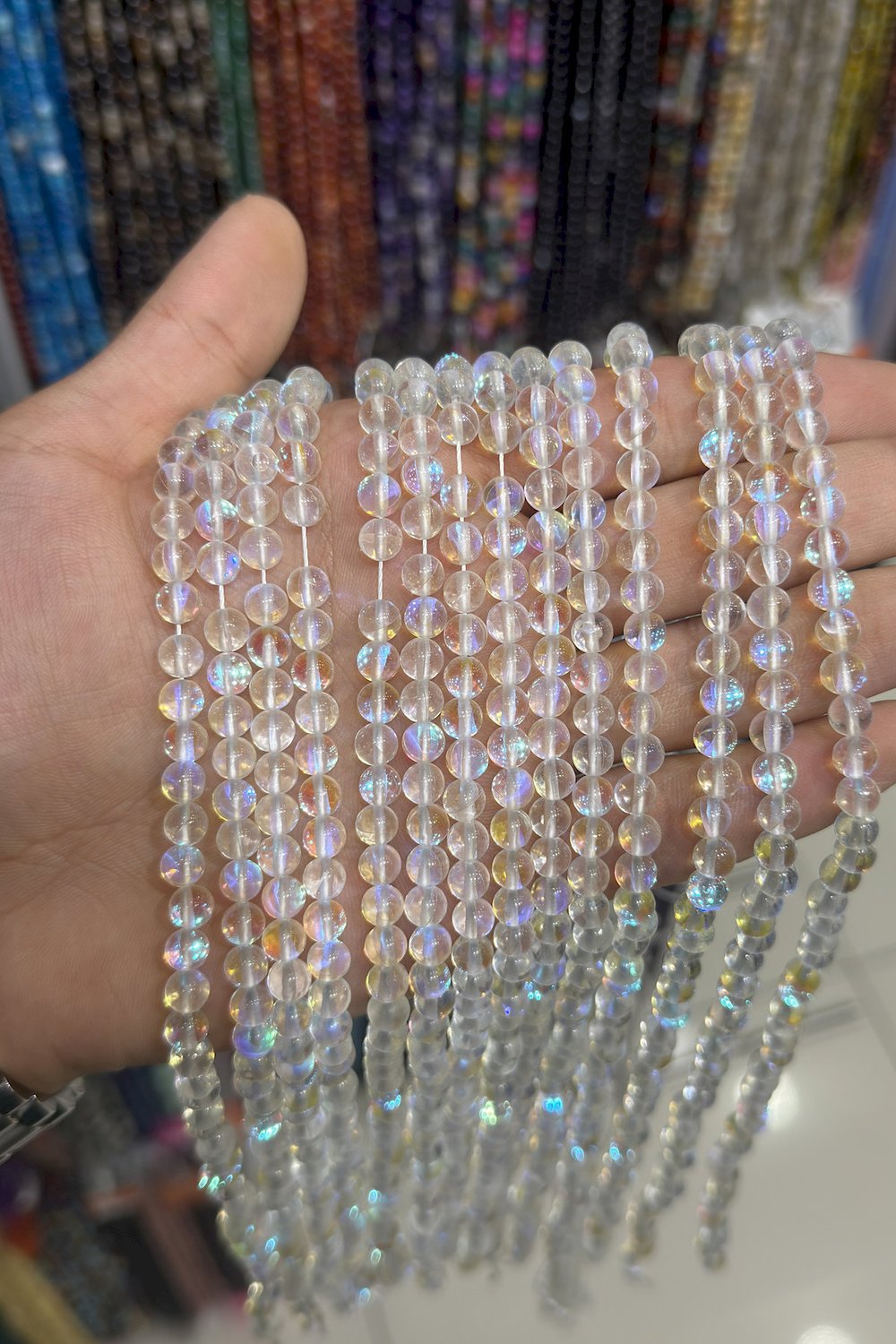 Termal Kuvars Taşı Küre Kesim Parlak Beyaz 6mm Doğal Taş Dizi