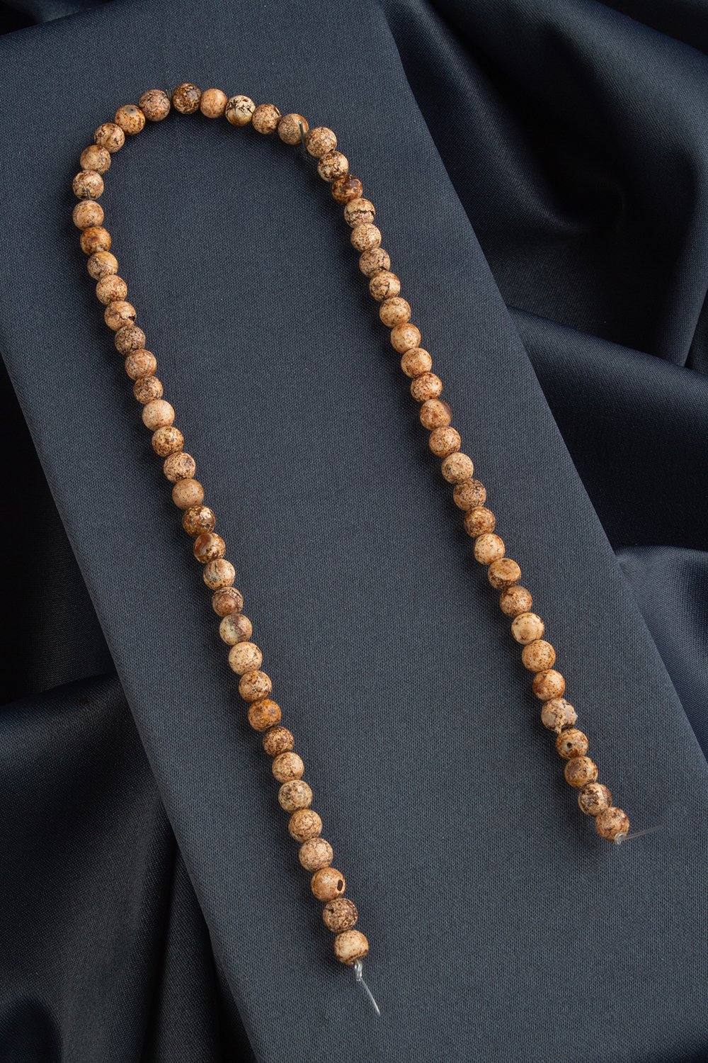 Tibetan Agate Natural Stone Matte Light Brown Globe Cut 6mm String Of Beads