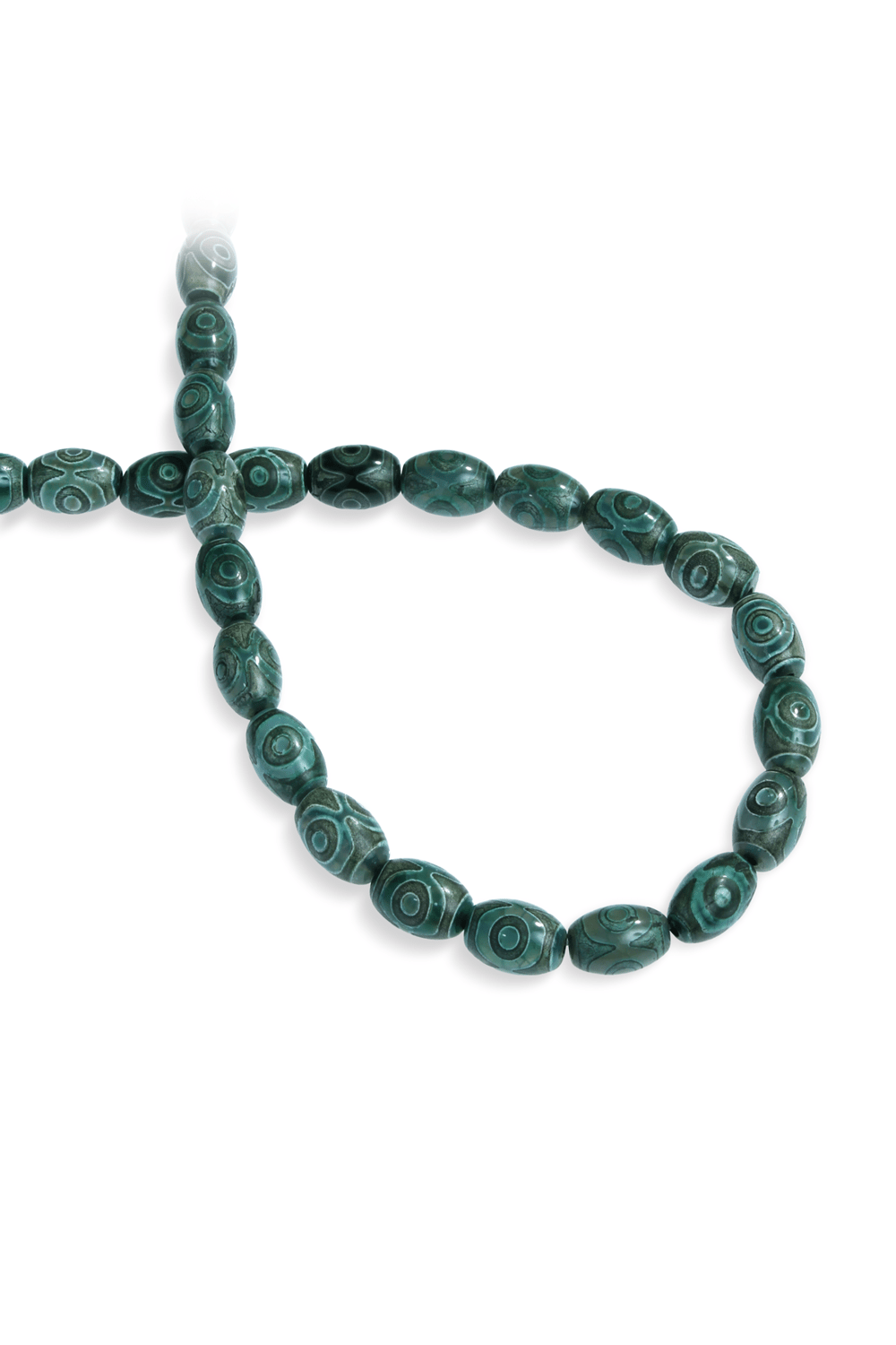 Tibet Akik Doğal Taş Parlak Yeşil Silindir Kesim 8x12mm Dizi
