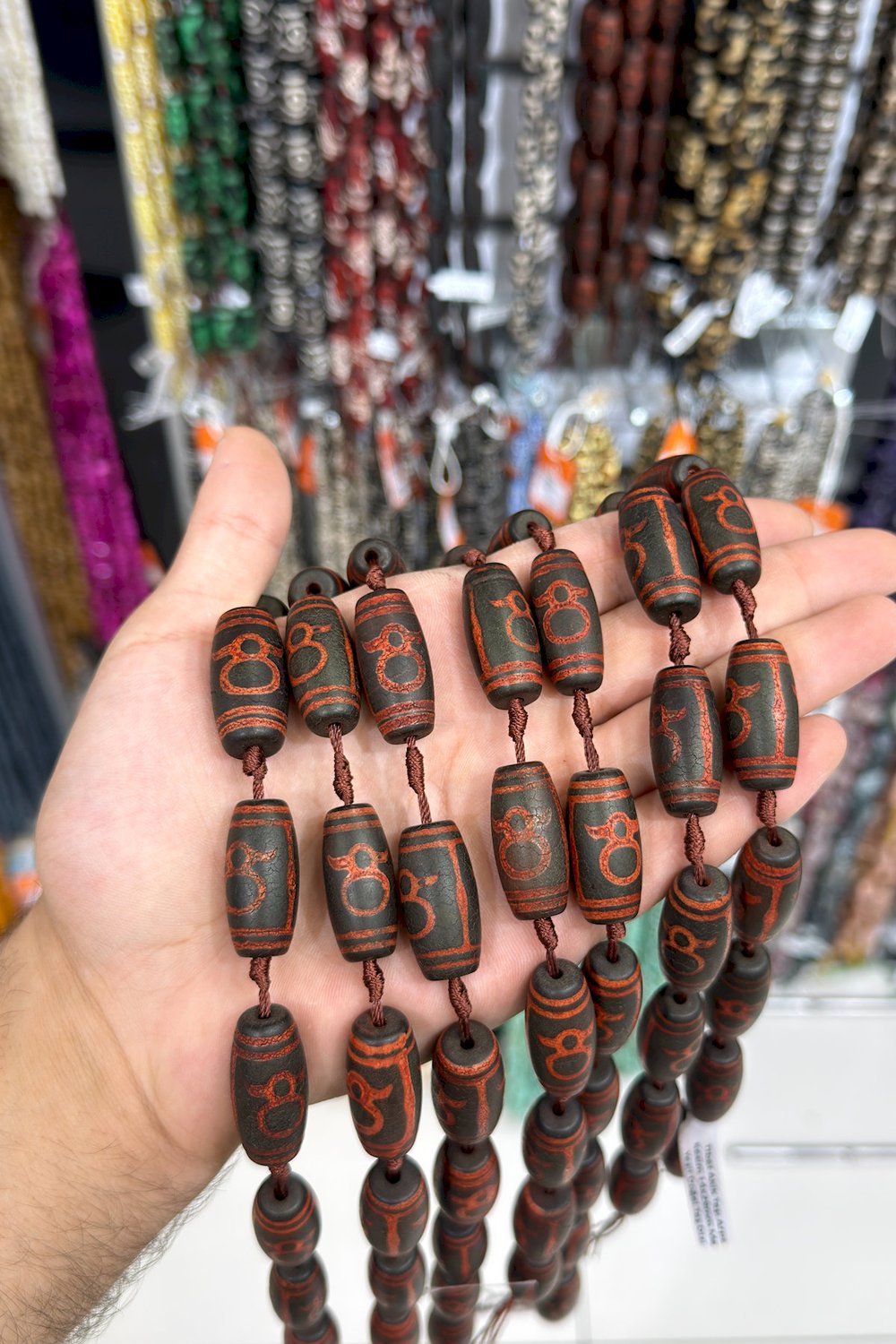 Tibet Akik Taşı Arpa Kesim 14x29mm Mat Yeşil Doğal Taş Dizi